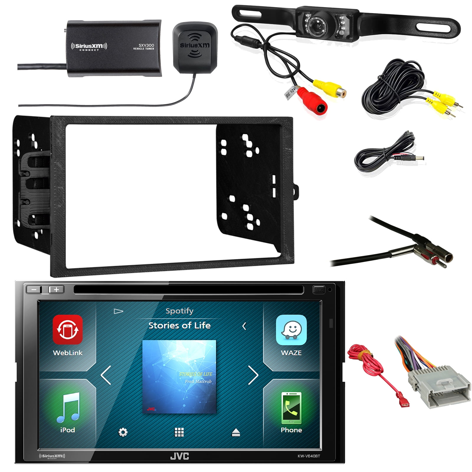 ... jvc 6 8 inch lcd touchscreen 2din bluetooth dvd cd am fm car stereo pyle pldn74bti